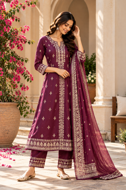 Gulnaar Floral Kurta Set