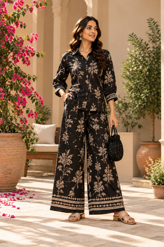 Ziya Black Printed Co-ord Set